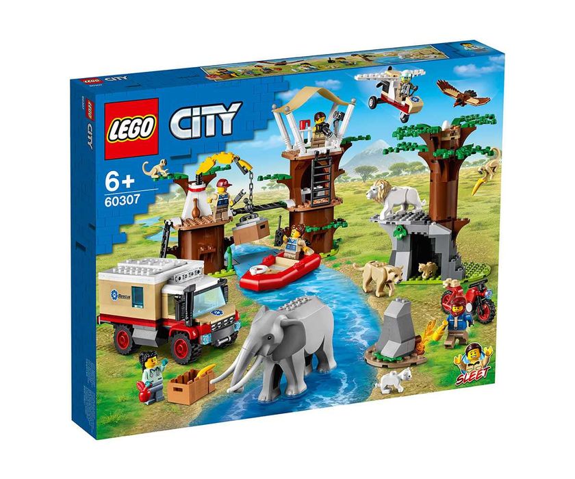 НОВО LEGO City Wildlife 60307 - Лагер за спасяване на диви животни