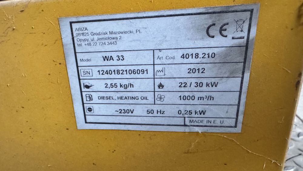 Котел, маслен отоплител "MASTER" WA 33 - 33 kW