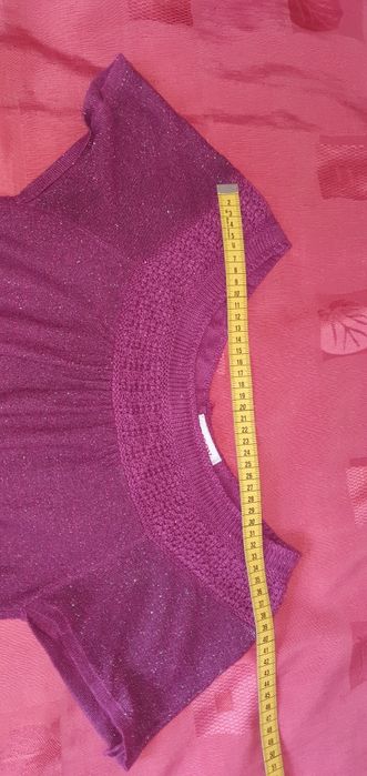 Bluza tricot  mov/ violet elegant cu fir stralucitor XS/ S