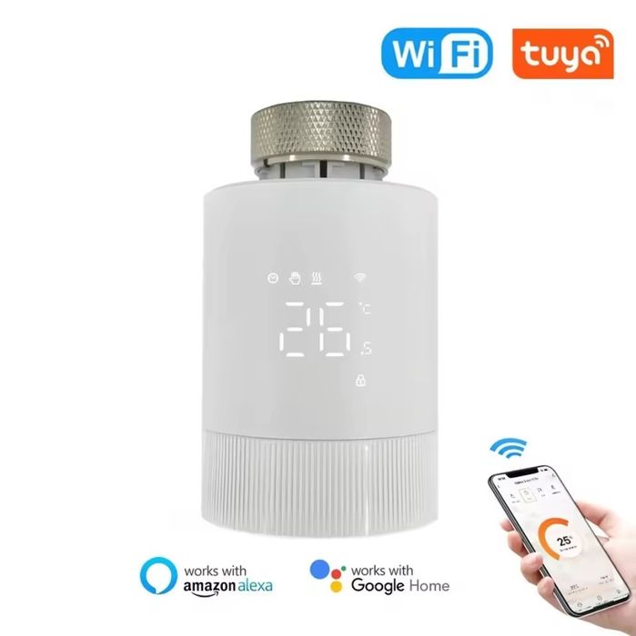 Умна термо глава за радиатор, smart home, термо вентил