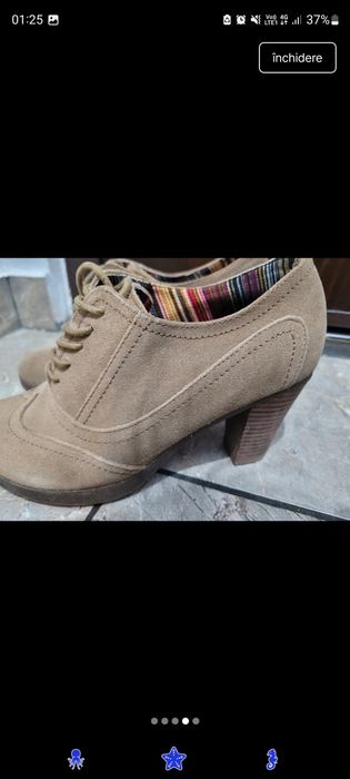 Pantofi cu toc din piele întoarsă Primadonna marime 38
