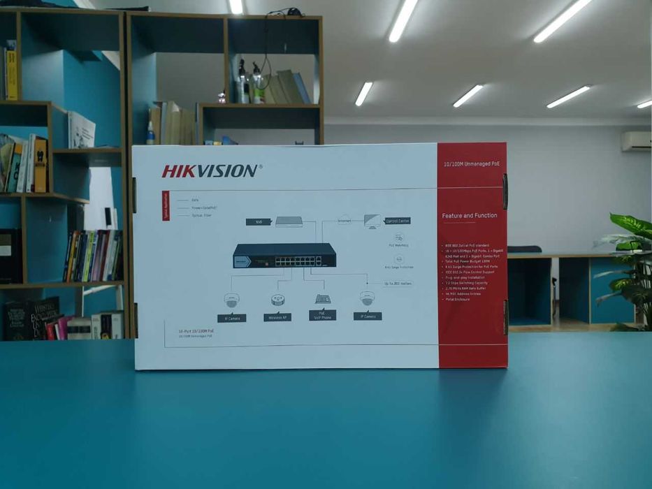 HIKVISION 16-port 10/100M PoE Switch (Unmanaged) sotiladi