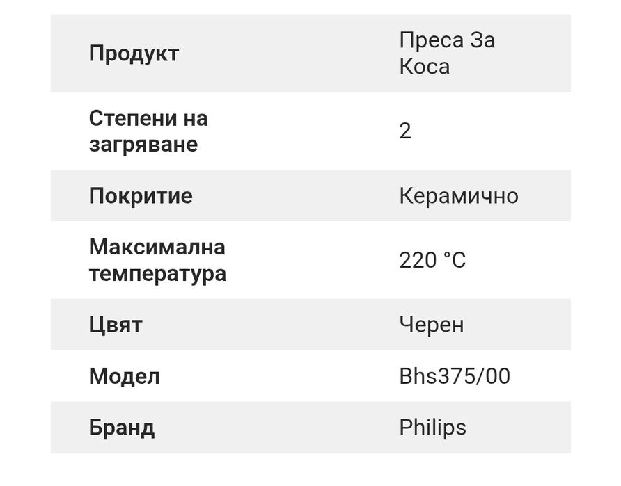 Преса за коса Phillips