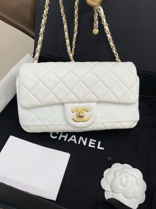 Geanta Chanel pearl crush alb premium pe stoc