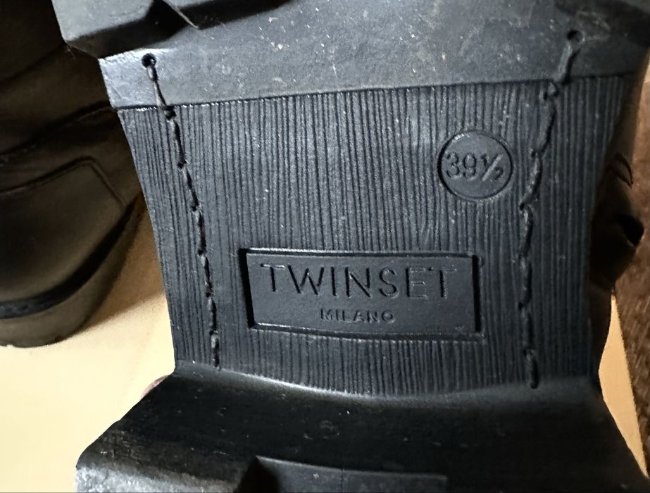 Боти от естествена кожа Twinset