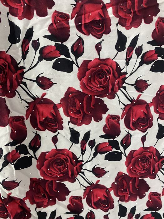 Материал со стразами штапеля 3 метра