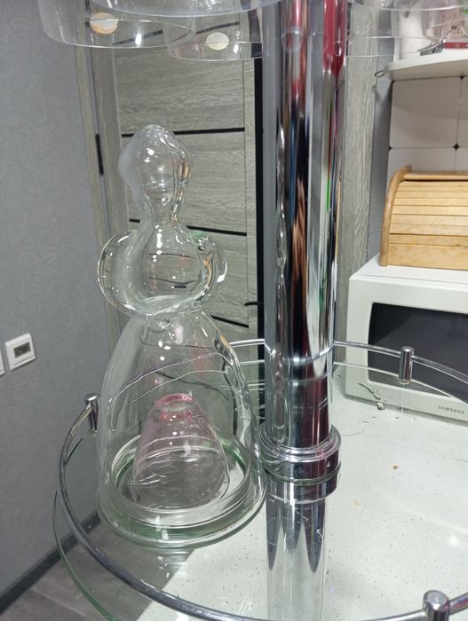 Советская стеклянная снегурочка для рюмок рюмка одна осталась