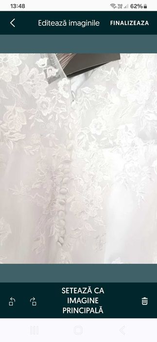 Rochie mireasa, alba, noua, L