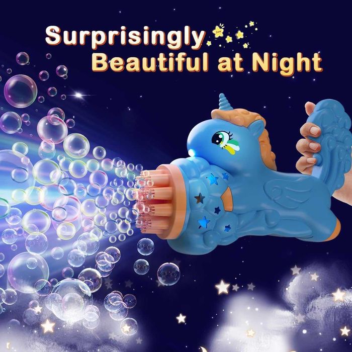 VATOS 4 броя Пистолети за мехурчета за деца, светлини и разтвор