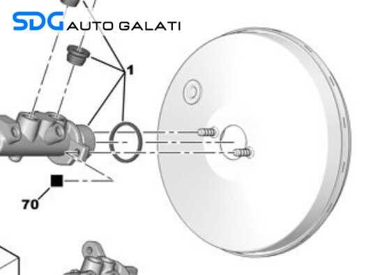 Tulumba Vacuum cu Pompa Servofrana Servo Frana Peugeot 307 2001 - 2008 Cod 0204024883 9648368980 [L9086]
