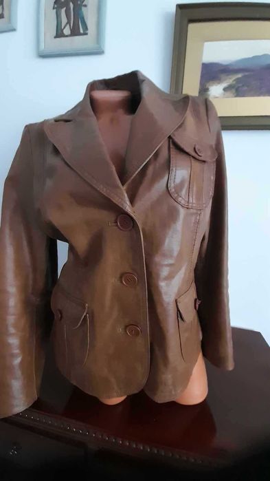 Jacheta dama din piele naturala „Love Story, Blendy she”