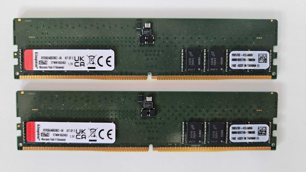 Kingston ValueRAM 64GB (2×32GB) DDR5 5600MHz CL46 KVR56U46BD8K2-64