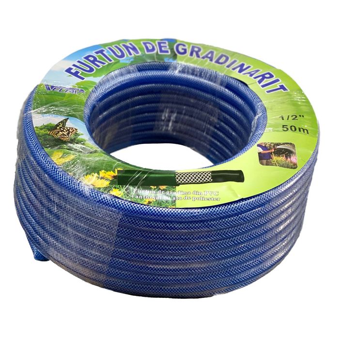 Furtun gradina, armat cu insertie,1"/1 tol, rola 50 metri, transparent