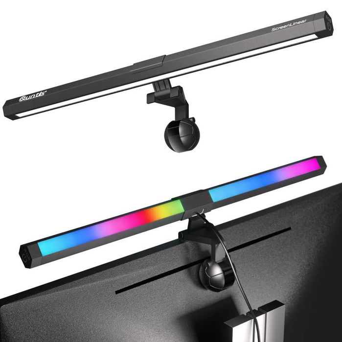 Lampa monitor LED Quntis bara luminoasa 40cm RGB gaming cu control tactil birou PC USB