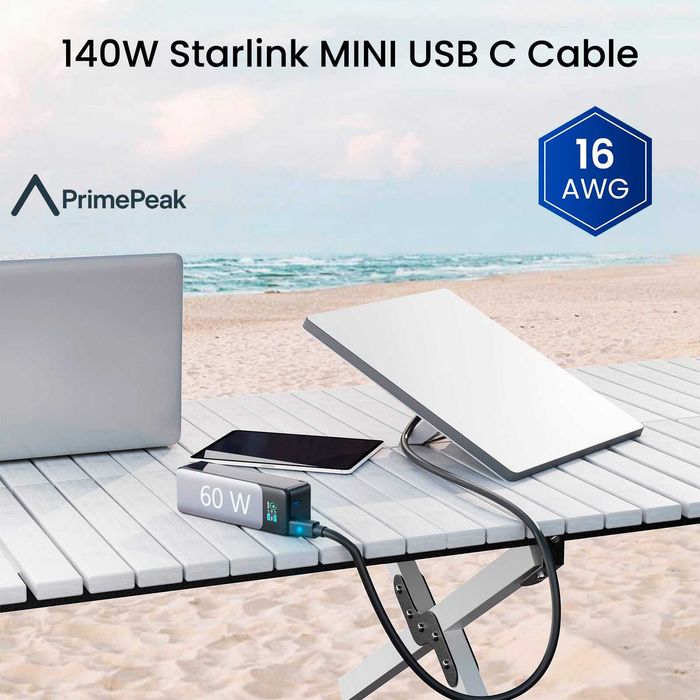 Stargear кабель Type-C - DC для Starlink Mini 2 метра
