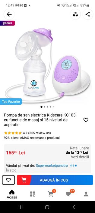 Pompa san electrica KIDSCARE