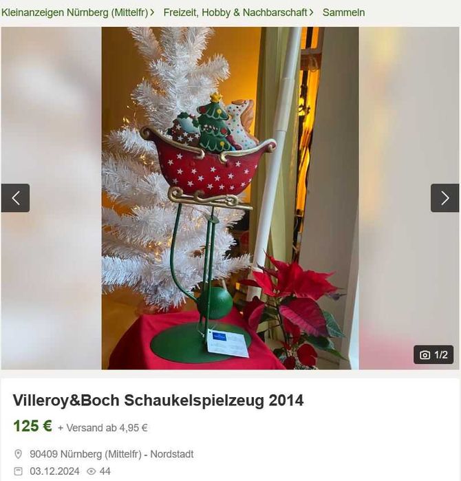 Ornament Craciun Villeroy&Boch WinterCollection NOU nuRosenthal jucari