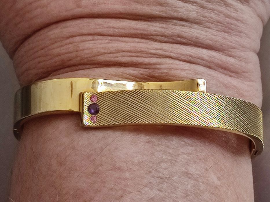 старинна брошка емайл и порцеланарт деко 1930 нова винтидж гривна