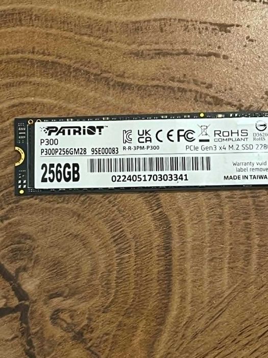 Patriot P300 256GB NVMe M.2 PCIe Gen3 x4 SSD