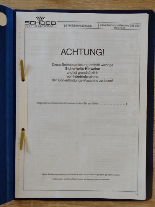 Автоматична ъглонабивна машина Schuco - Германия за дограма