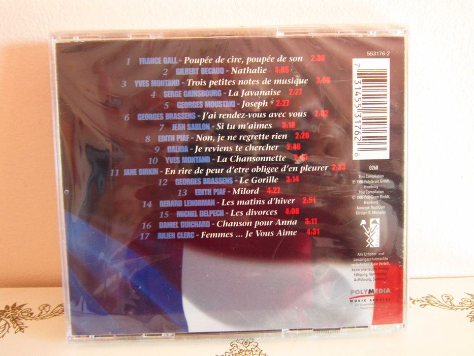 cd rar Chanson Francaise -Edith Piaf,Gilbert Becaud,France Gall..etc