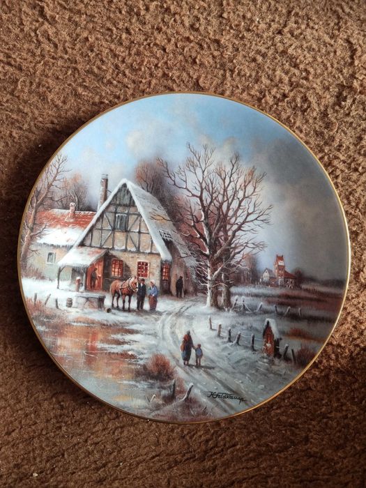 Три чинии "Weihnachtliche Landschaften" (Коледни пейзажи)