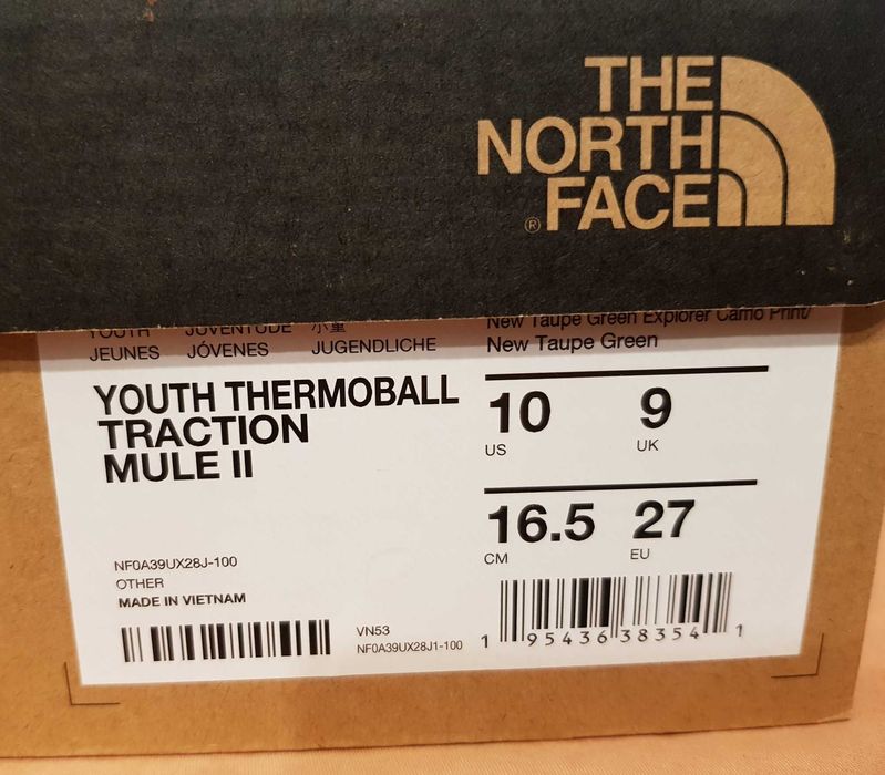 ! Papuci Copii THE NORTH FACE Youth Thermoball Traction Mule II Noi 27