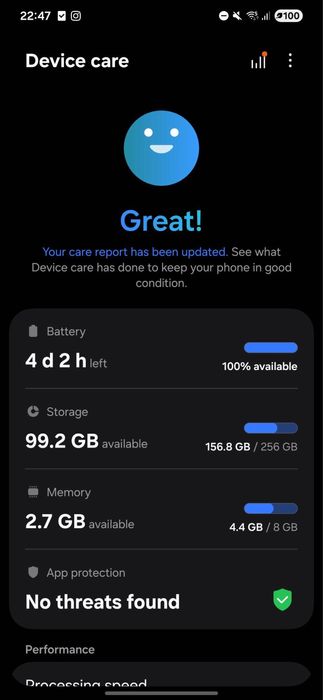 Samsung Galaxy S22 256GB Phantom Black | Ecran Perfect | Deblocat