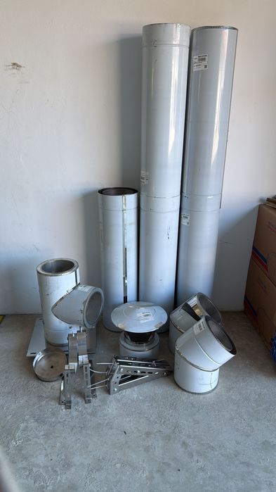 Horn de inox Coș de fum Burlane din inox izolate!