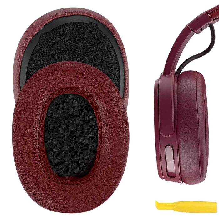 Set 2 bureti pentru casti Skullcandy Crusher Wireless 2.0 / 3.0 / Evo / ANC 1, Hesh 3 / Evo / ANC, Venue ANC - Spuma cu memorie - Piele ecologica