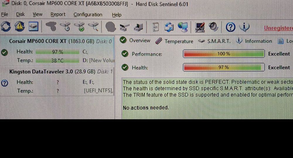 2TB NVMe Corsair MP600 Core XT  PCIe 4.0 x4 M.2