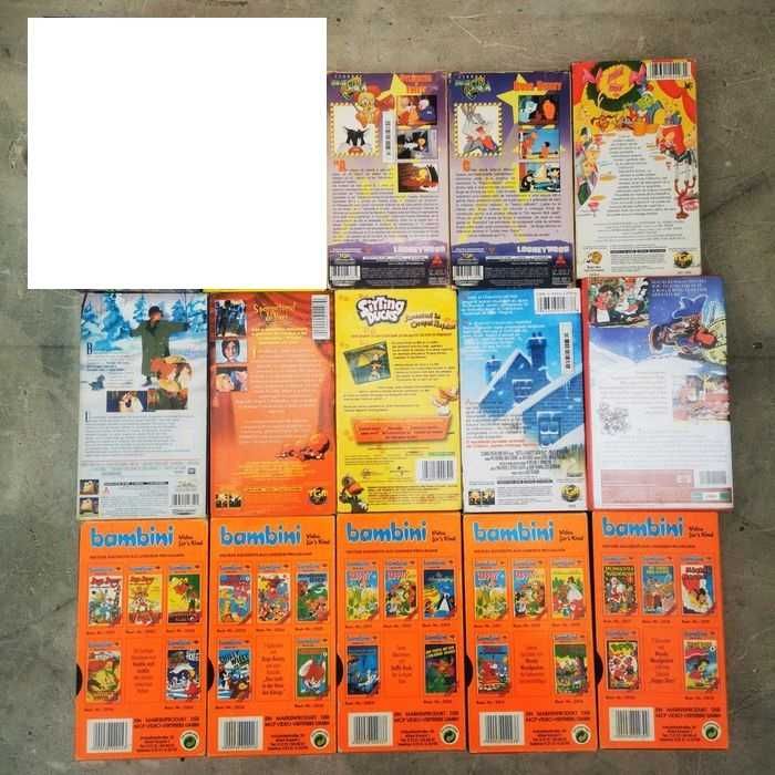 casete VHS caseta video film, desene animate, teatru, muzica anii 80s