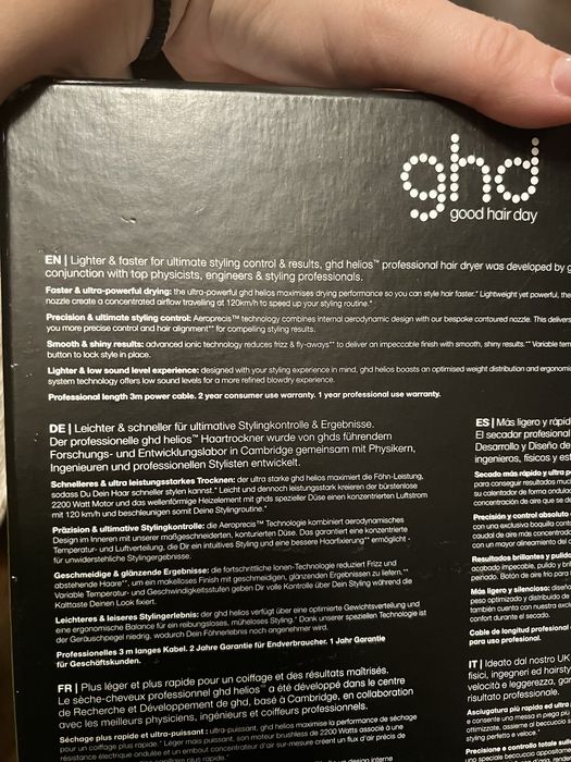 Uscator de par GHD helios profesional nou