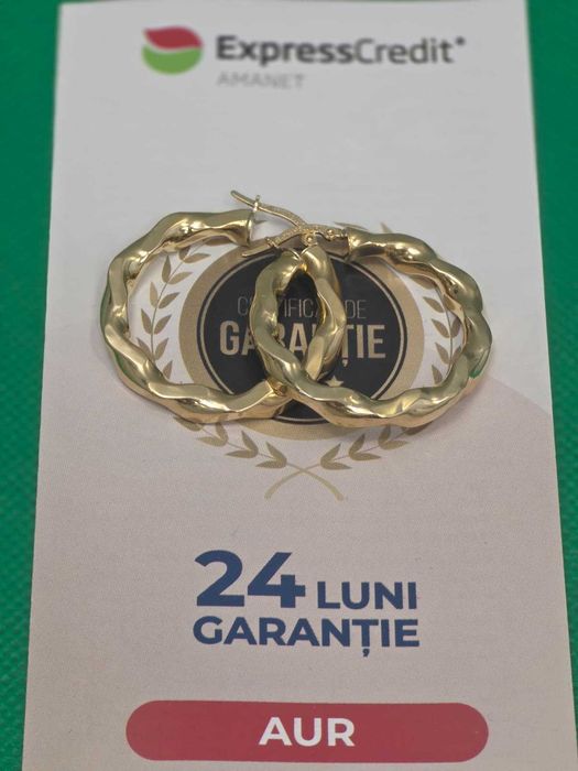 Cercei aur 18K 4.64g [Ag45 Bacau1 B.28527.1.32]- Garantie 2 ani !