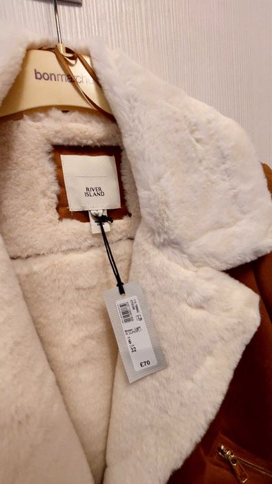Cojocel damă RIVER ISLAND nou,cu etichetă,piele ecologică,mărimea UK6