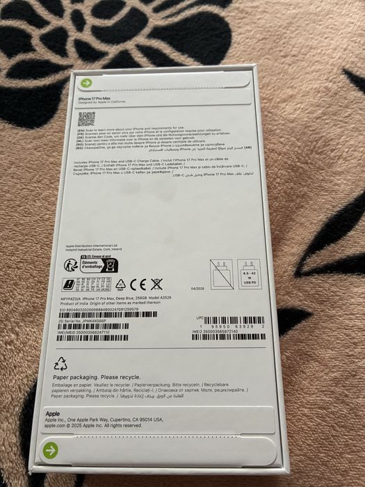 Iphone 17 pro max sigilat,2 ani garantie +1 an asigurare