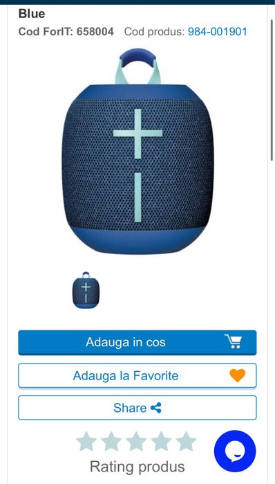 Ultimate Ears Wonderboom 4 Cobalt Blue, sigilata, transport INCLUS