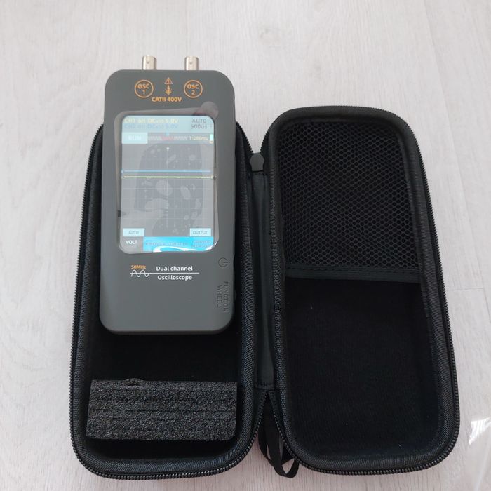 Преносим Двуканален Дигитален Осцилоскоп BSIDE 50MHz, Тъчскрийн + Сигнален Генератор (Идеален за Автодиагностика и Сервизи)