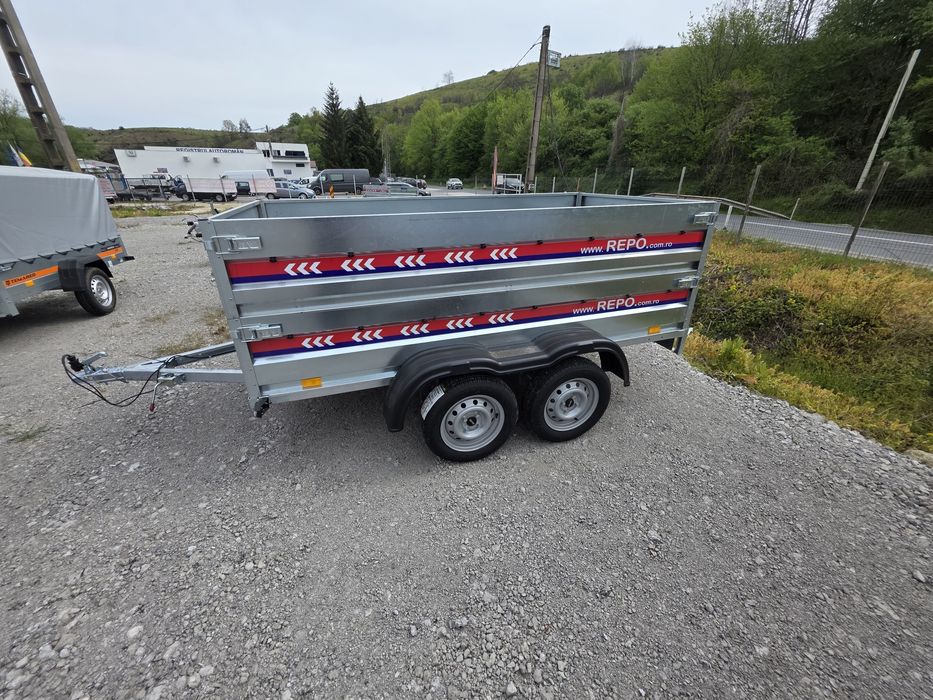 Remorca 2600 x 1350 x 780 mm dublu ax 750 kg