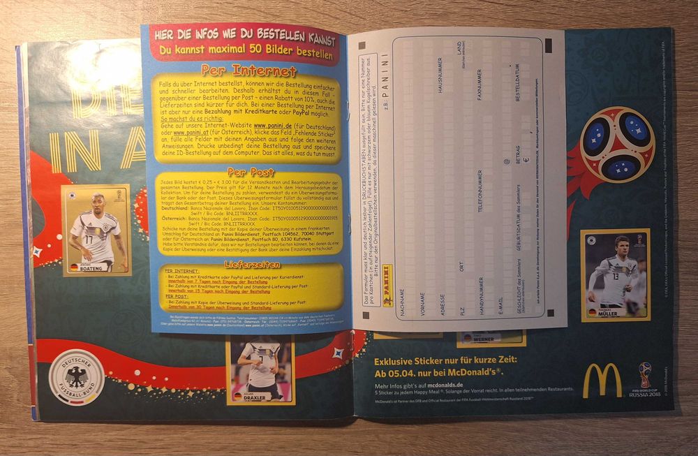 Попълнен Албум Панини Русия 2018