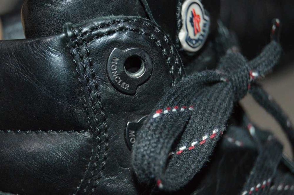 Incaltminte Moncler Boudin Black Leather High Top Sneakers 42 original