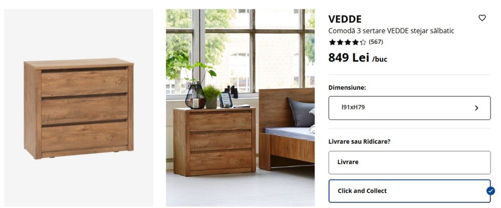 Comoda cu sertare Jisk