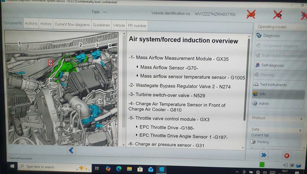 Odis vas 6154 laptop diagnoza auto vw skoda audi seat