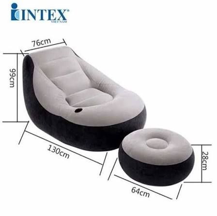 INTEX Надувной кресло с пуфик. БЕСПЛАТНО Доставка