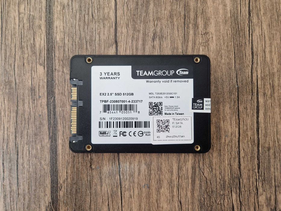 TeamGroup SATA 512GB (Здоровье: 100%) — SSD в отличном состоянии