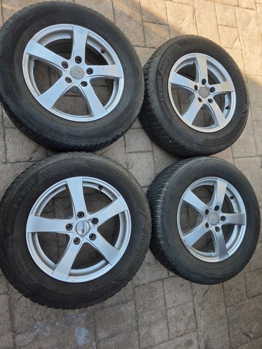 Set 4 jante aliaj 5x114,3 echipate cu anvelope MS 215/65/16 Duster Quashqai Hyundai
