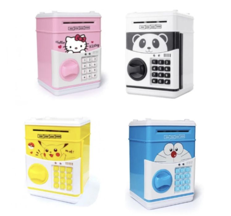 Pusculita interactiva pentru copii cu functie ATM seif si cod pin