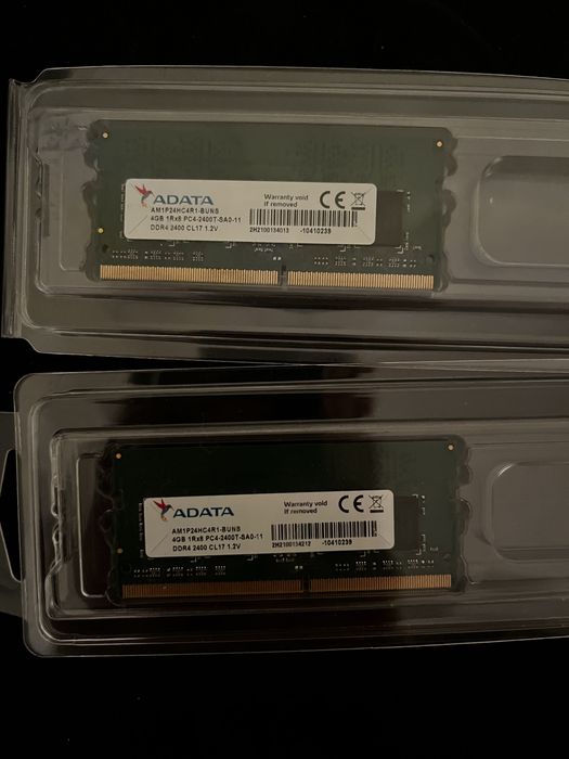 Adata 2 плашки DDR4 по 4гб для ноутбука