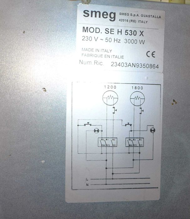 Качествен двоен керамичен котлон Smeg Italy