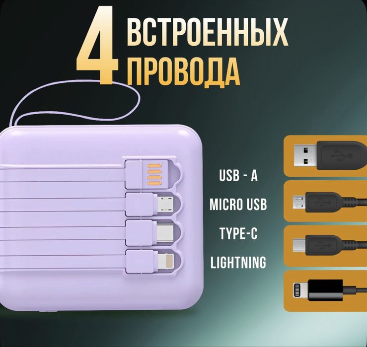 Powerbank (повербанк, павербанк) внешний аккумулятор для зарядки тел